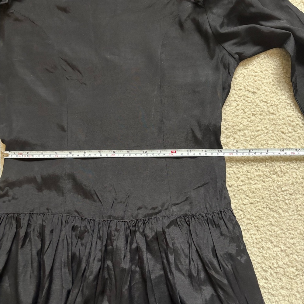Vintage Apollo black whimsigoth fairy grunge taffeta dress, sz S (sz M juniors) - Picture 8 of 10